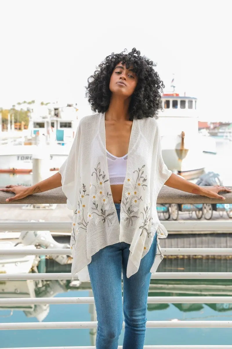 Spring Daisy Kimono - Boho Clothing and Accessories - Flyclothing LLC