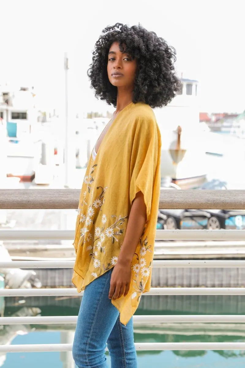 Spring Daisy Kimono - Boho Clothing and Accessories - Flyclothing LLC