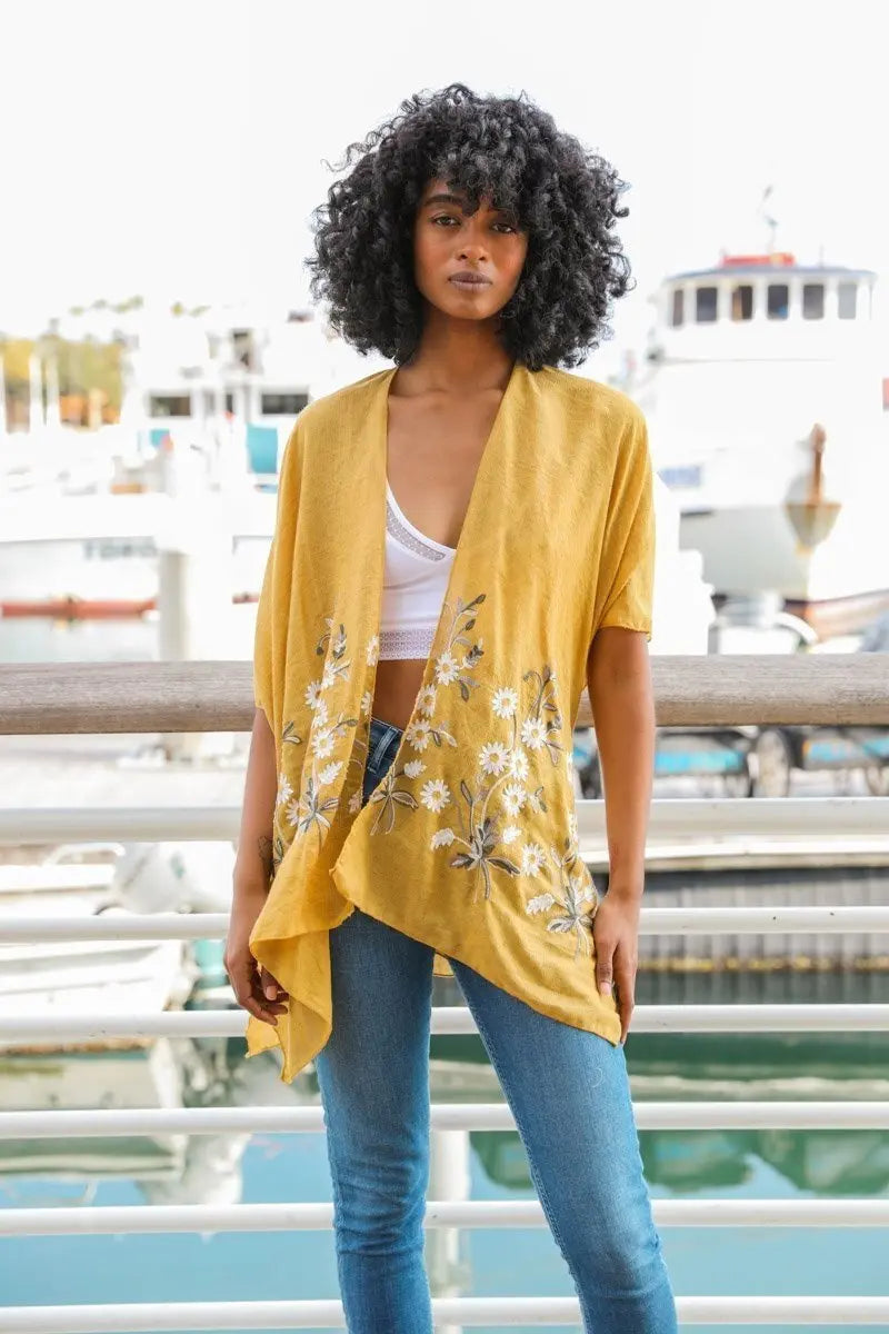 Spring Daisy Kimono - Boho Clothing and Accessories - Flyclothing LLC
