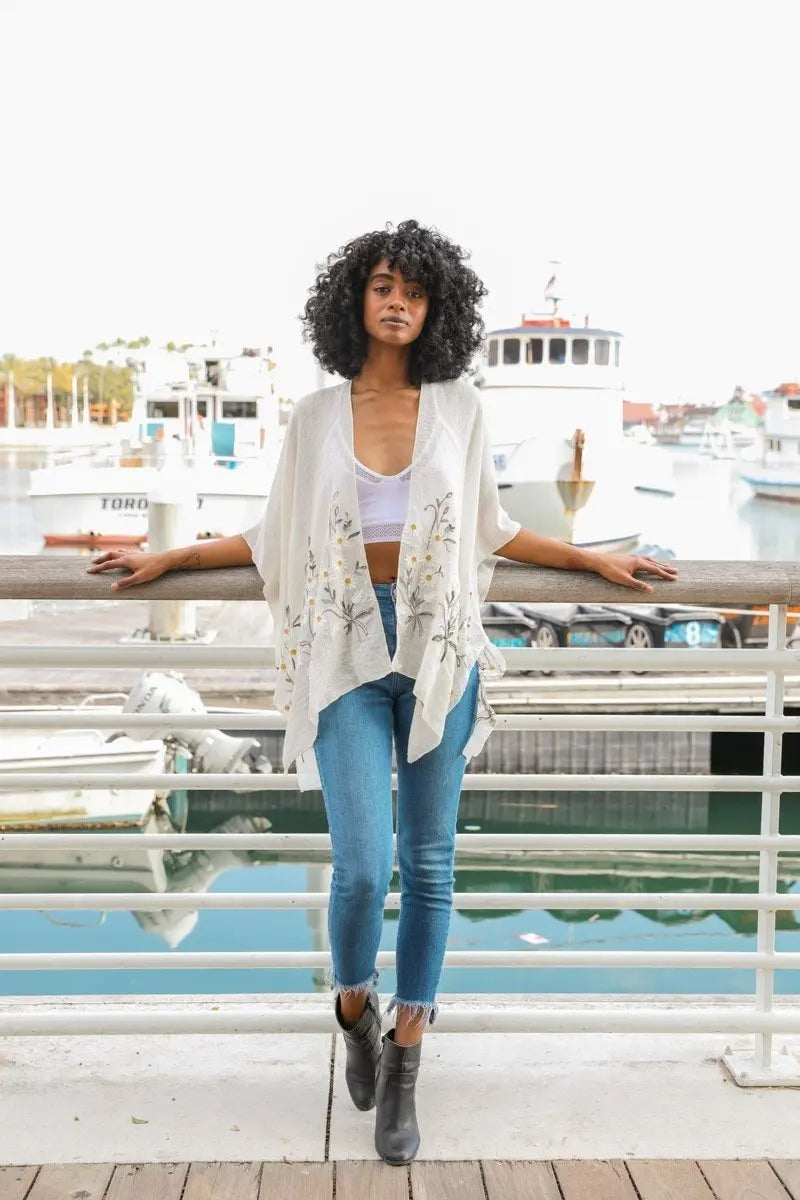 Spring Daisy Kimono - Boho Clothing and Accessories - Flyclothing LLC