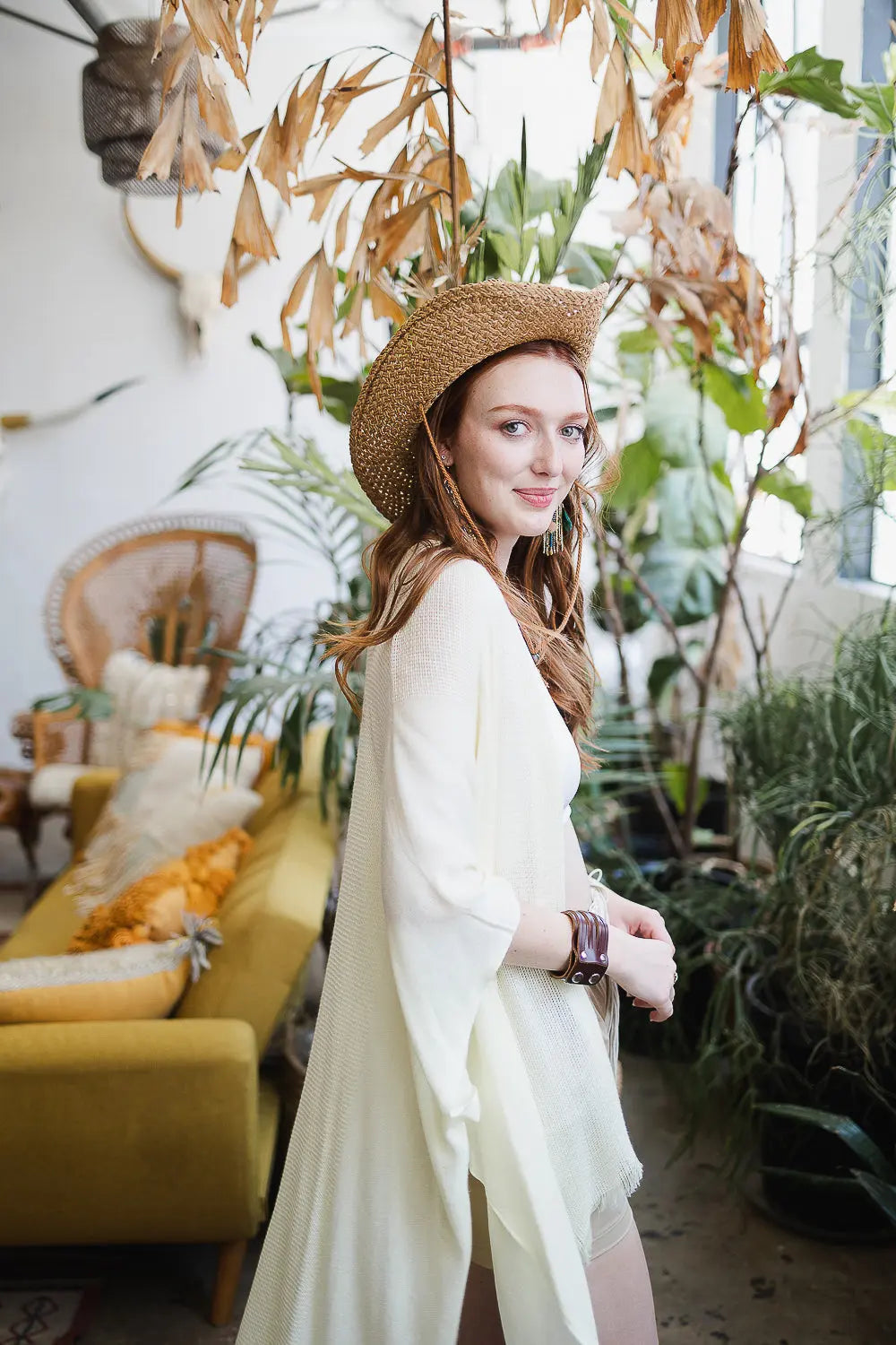 Summer Frayed Trim Kimono - Boho Clothing and Accessories - Flyclothing LLC