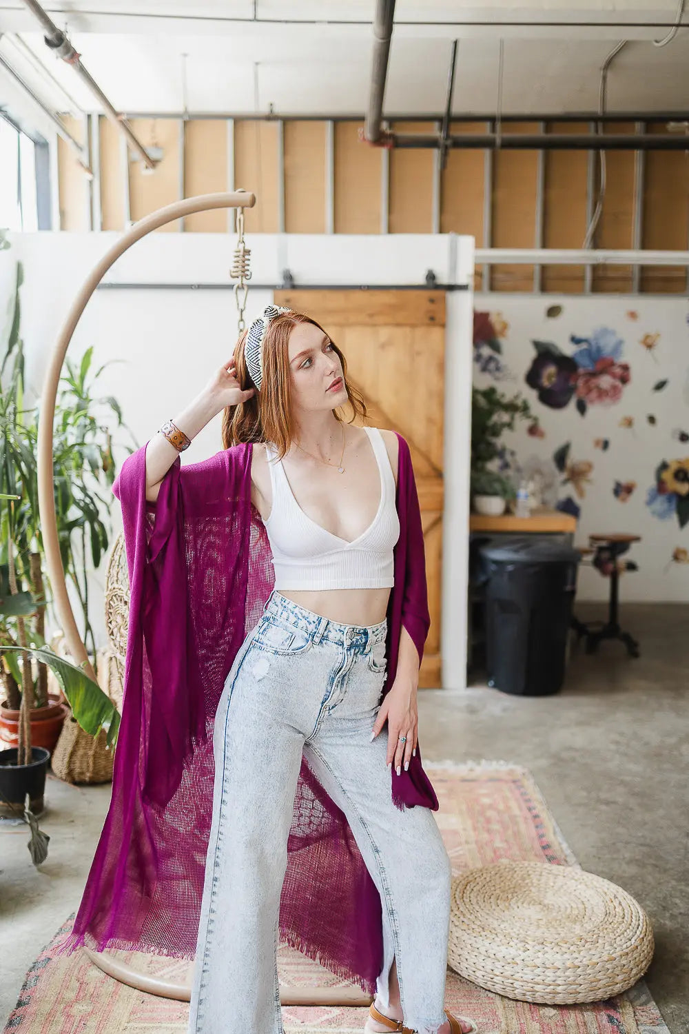 Summer Frayed Trim Kimono - Boho Clothing and Accessories - Flyclothing LLC