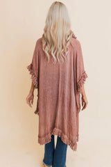Sun Bleached Fringe Ruffle Kimono