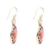 Sun Orange Sponge Coral Golden Drop Earrings - Barse Jewelry - Flyclothing LLC