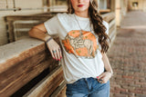 Sunset Cowgirl Rider Graphic Tee