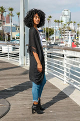 Sunshine Crochet Lace Trim Kimono