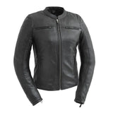 Supastar - Womens Motorcycle Leather Jacket - First Manufacturing Company - Flyclothing LLC