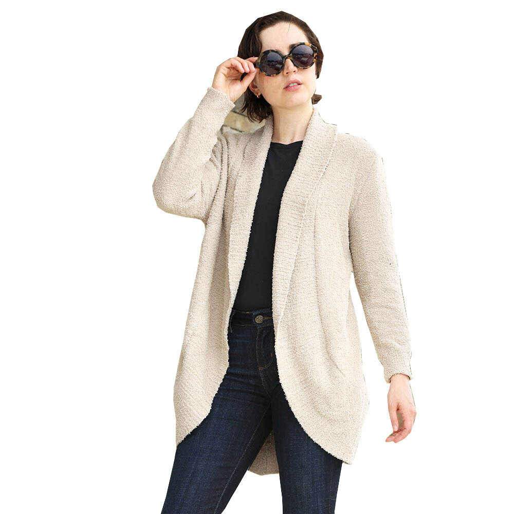 Super Soft Solid Open Cardigans - Madeline Love - Flyclothing LLC