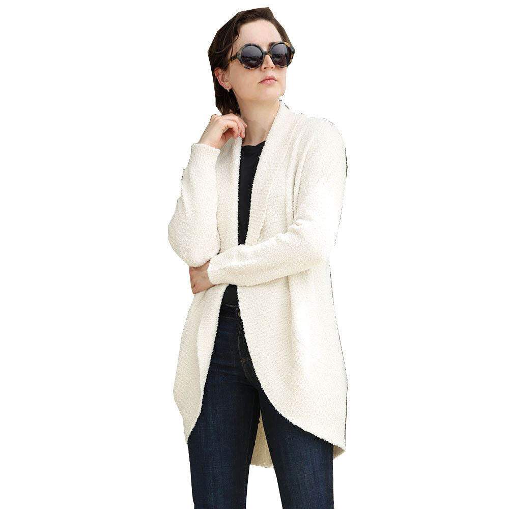 Super Soft Solid Open Cardigans - Madeline Love - Flyclothing LLC