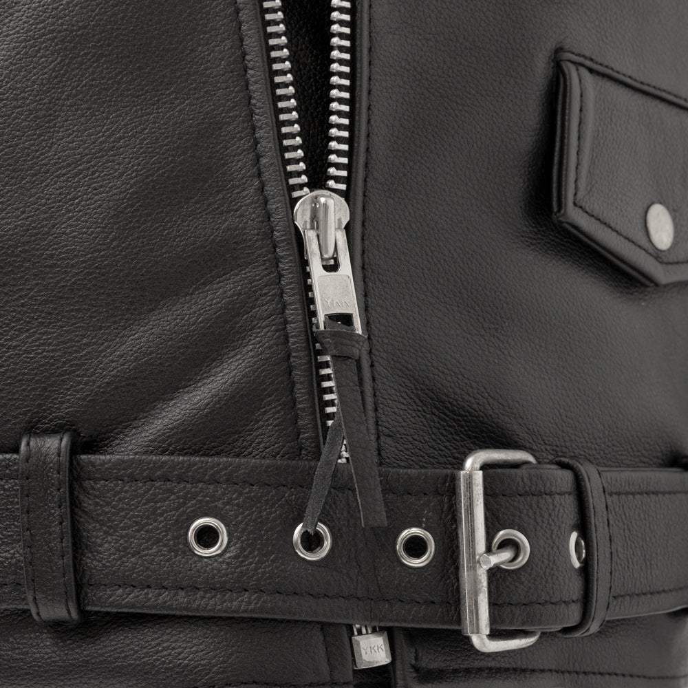 Superstar Men's Motorcycle Leather Jacket - First Manufacturing Company - Flyclothing LLC