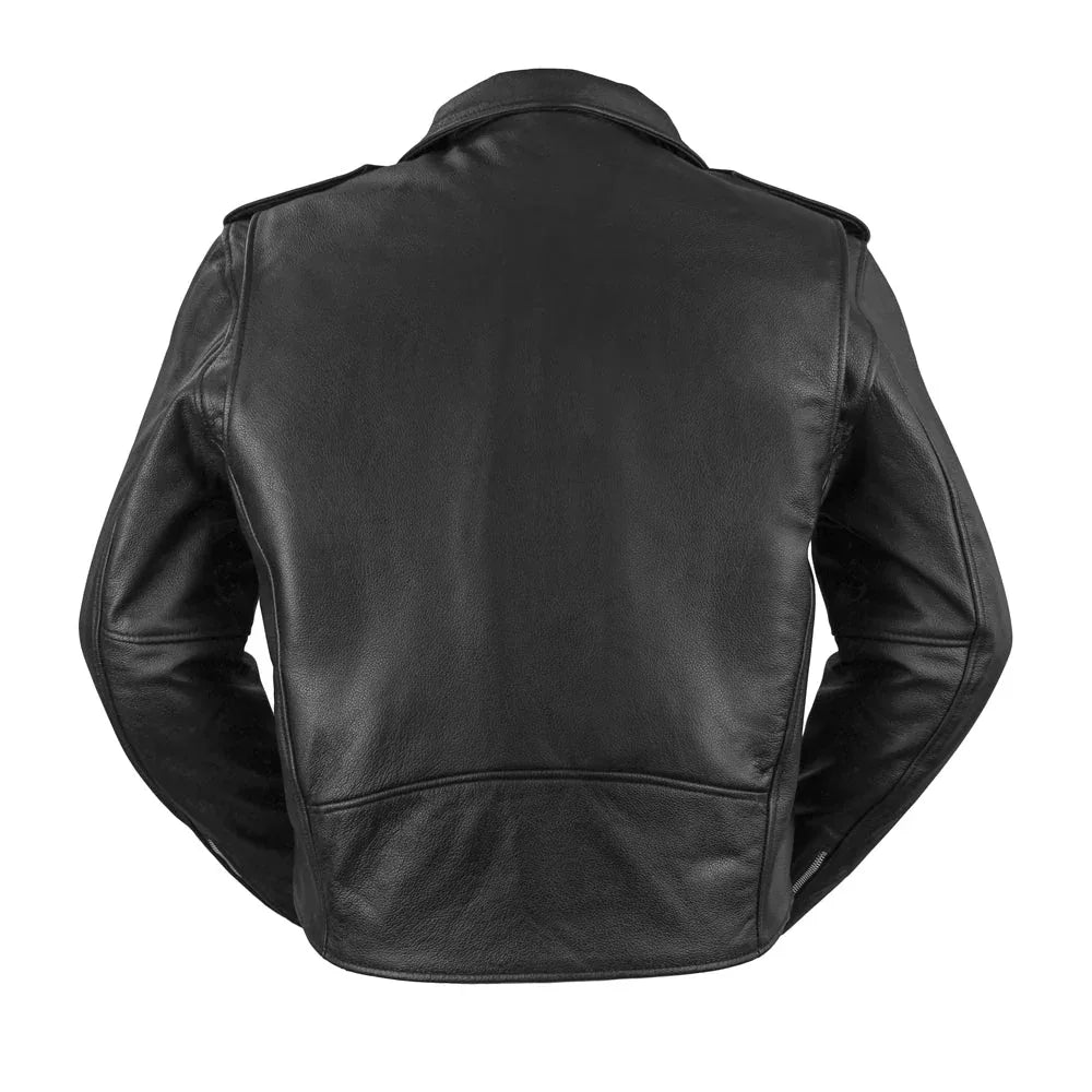 Superstar Men's Motorcycle Leather Jacket - First Manufacturing Company - Flyclothing LLC