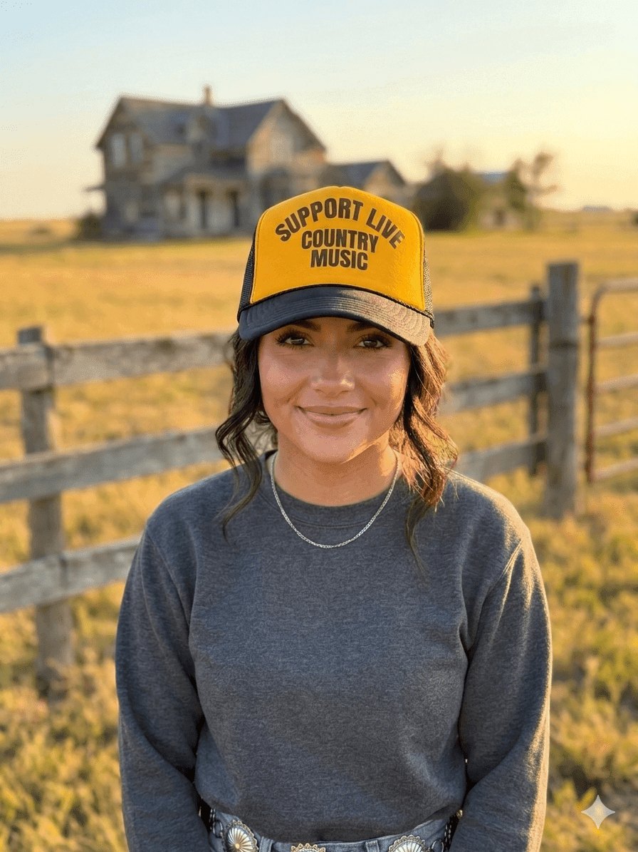 Support Live Country Music Trucker Hat - Wild Junkie - Flyclothing LLC