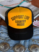 Support Live Country Music Trucker Hat - Wild Junkie - Flyclothing LLC