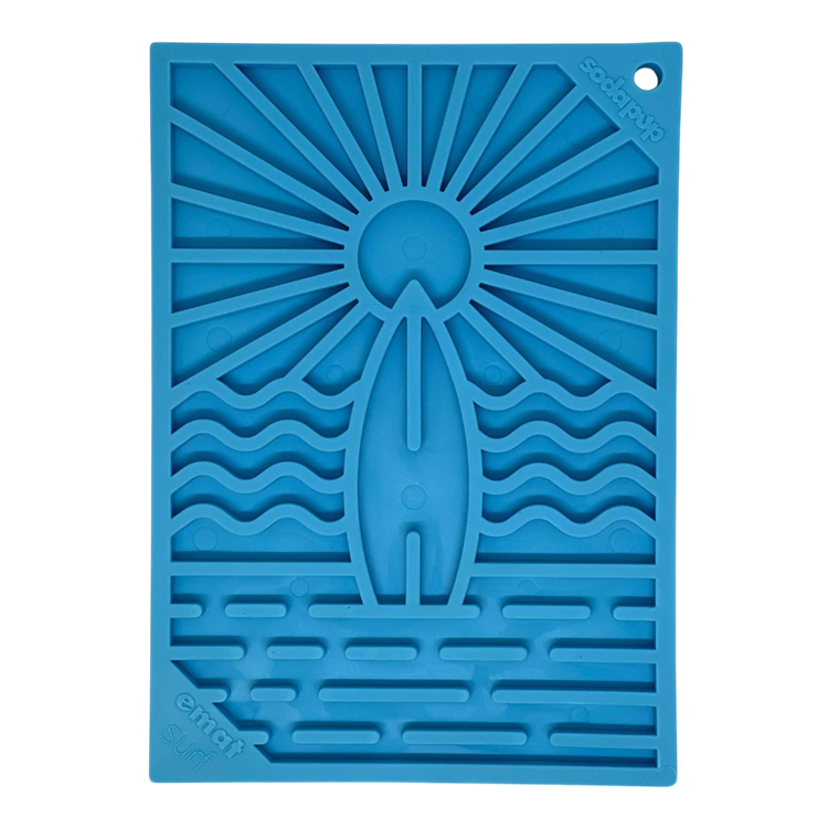 Surf's Up eMat - Small Lickmat for Dogs and Cats | Beach-Themed Design | SodaPup - SodaPup/True Dogs, LLC - Flyclothing LLC