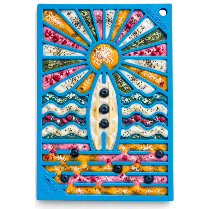 Surf's Up eMat - Small Lickmat for Dogs and Cats | Beach-Themed Design | SodaPup - SodaPup/True Dogs, LLC - Flyclothing LLC