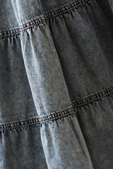 SIMPLE STATEMENT DENIM MIDI SKIRT - Flying Tomato - Flyclothing LLC