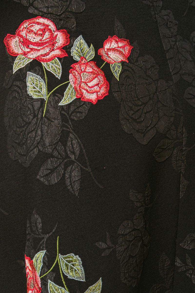 ROSE EMBROIDERY MIDI SKIRT - Flying Tomato - Flyclothing LLC