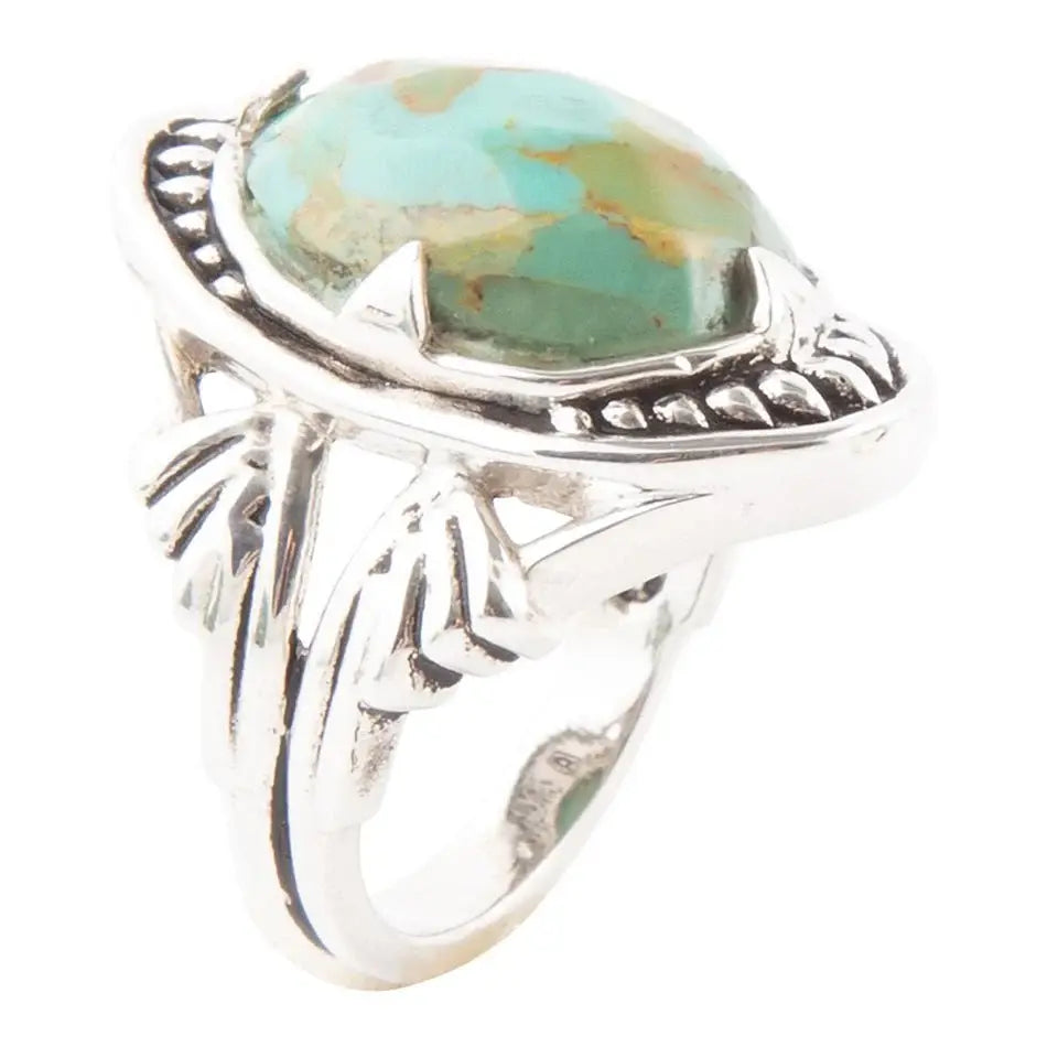 Sweet Dreams Faceted Blue Turquoise and Sterling Silver Ring - Barse Jewelry - Flyclothing LLC