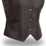 Sweet Sienna Women's Motorcycle Leather Vest - First Manufacturing Company - Flyclothing LLC