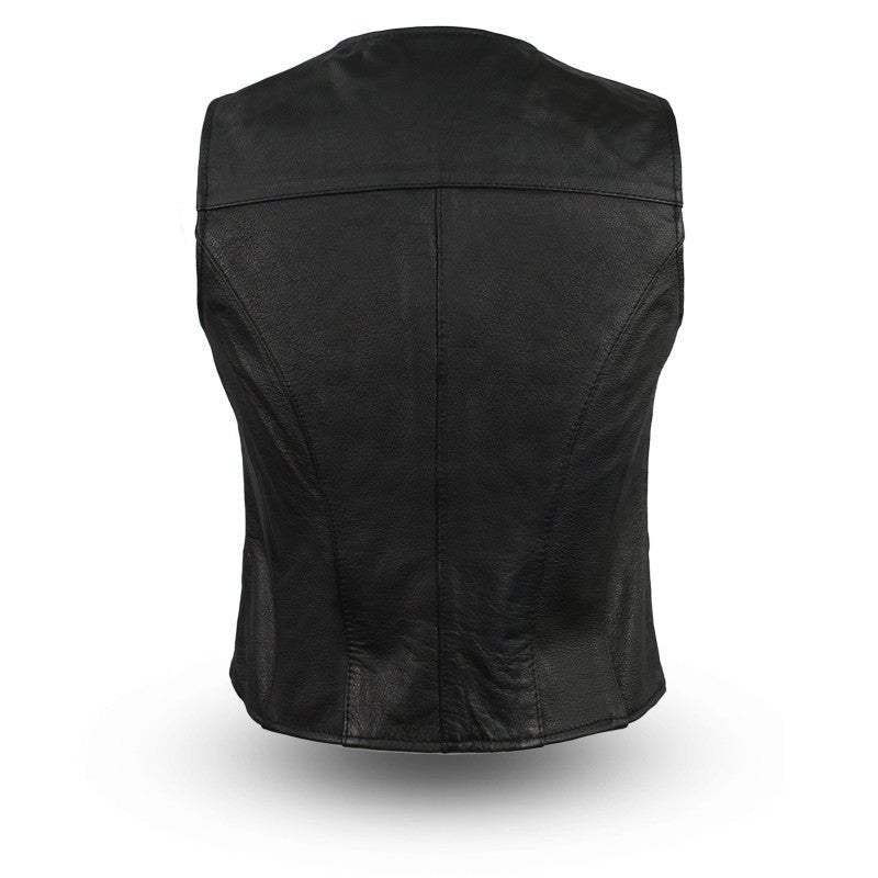 Sweet Sienna Women's Motorcycle Leather Vest - First Manufacturing Company - Flyclothing LLC