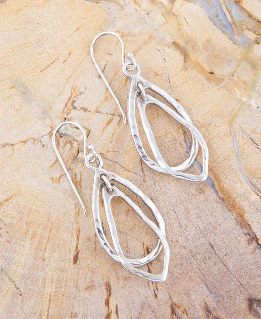 Swirled Sterling Silver Drop Earrings - Barse Jewelry - Flyclothing LLC