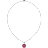 Custom Pink Mandala Personalized Name Silver Plated Chain Necklace - BodyCandy - Flyclothing LLC