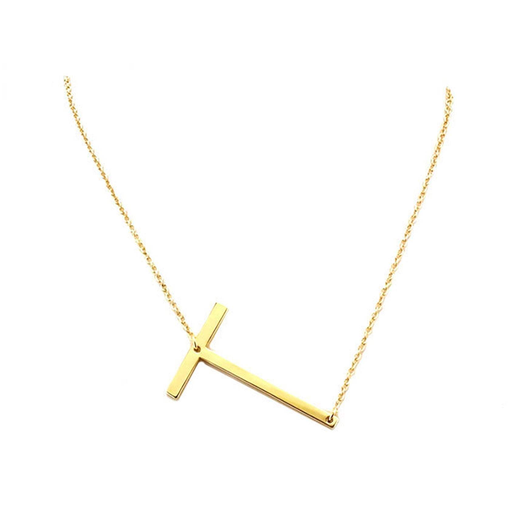 T Monogram Metal Pendant Necklace - Madeline Love - Flyclothing LLC