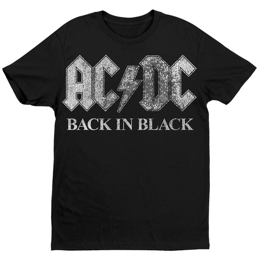 AC/DC Back In Black T-Shirt - Black - Get Down Art