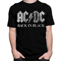 AC/DC Back In Black T-Shirt - Black - Get Down Art