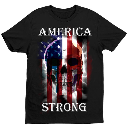America Strong T-Shirt - Black - Get Down Art