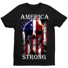 America Strong T-Shirt - Black - Get Down Art