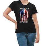 America Strong T-Shirt - Black - Get Down Art