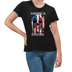 America Strong T-Shirt - Black - Get Down Art