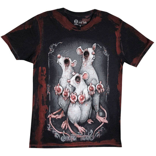 3 Blind Mice T-Shirt - Red/Blk Tie Dye - Get Down Art