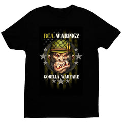 Gorilla Warfare T-Shirt - Black - Get Down Art