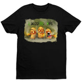 Half Baked Trio T-Shirt - Black - Get Down Art