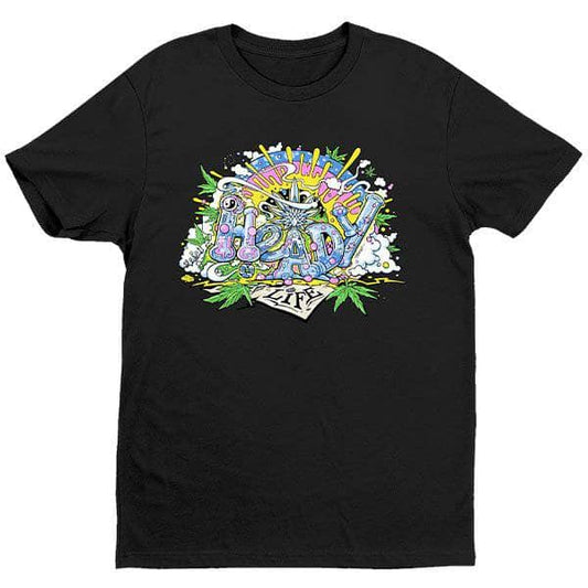 Heady T-Shirt - Black - Get Down Art