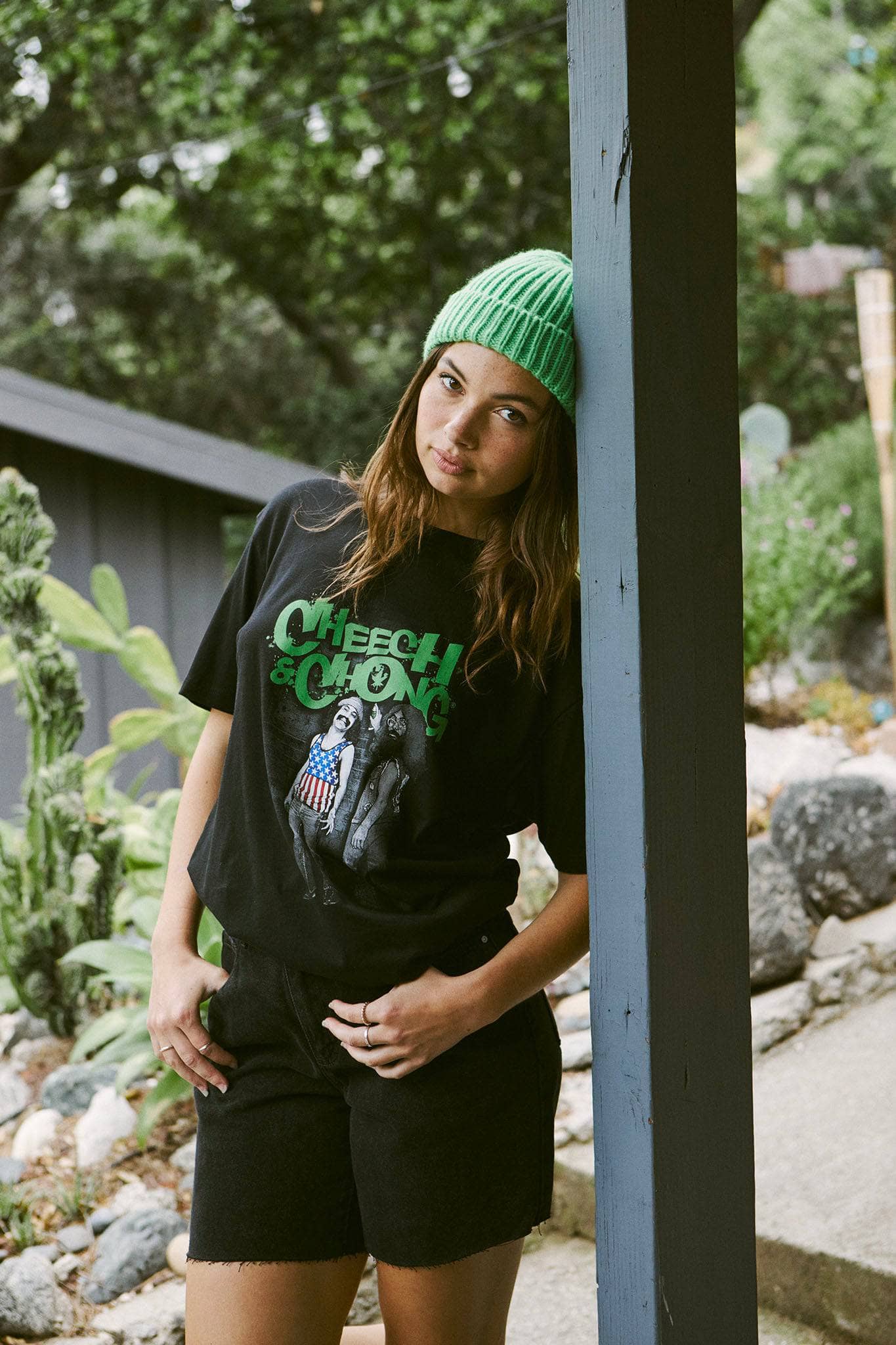 Cheech & Chong Tag T-Shirt - Black - Get Down Art