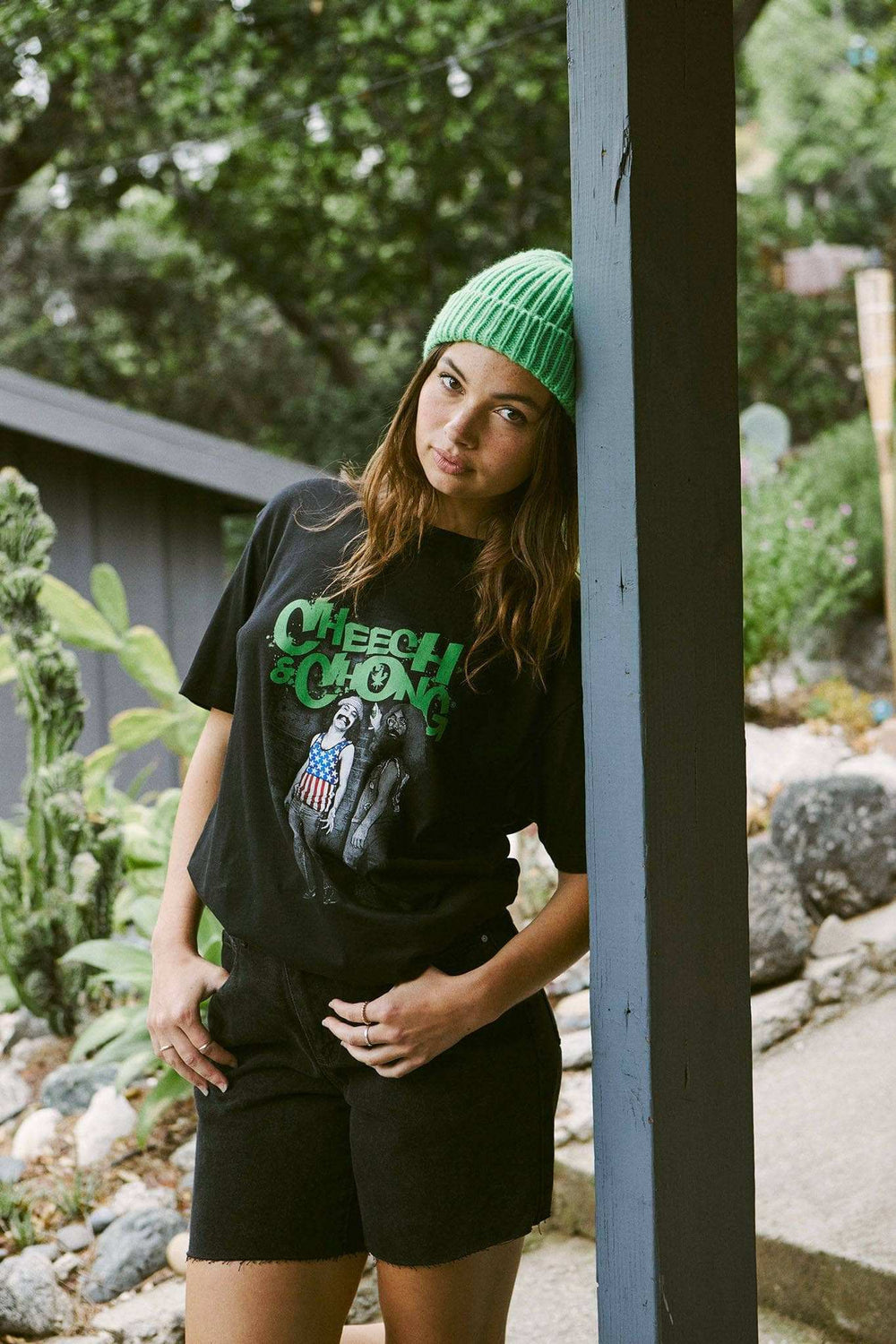 Cheech & Chong Tag T-Shirt - Black - Get Down Art - Flyclothing LLC