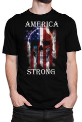 America Strong T-Shirt - Black - Get Down Art