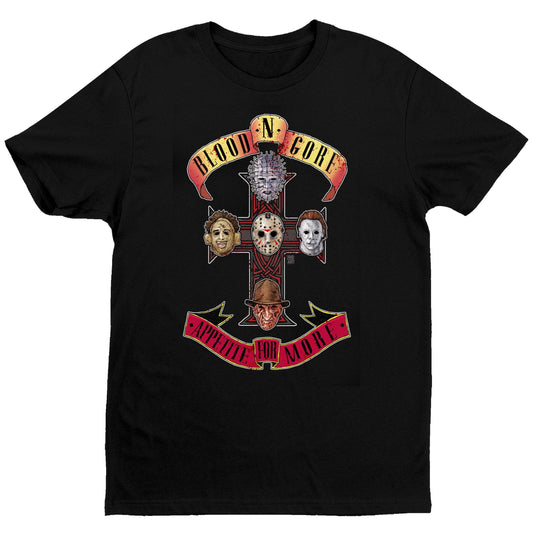 Appetite For More T-Shirt - Black - Get Down Art