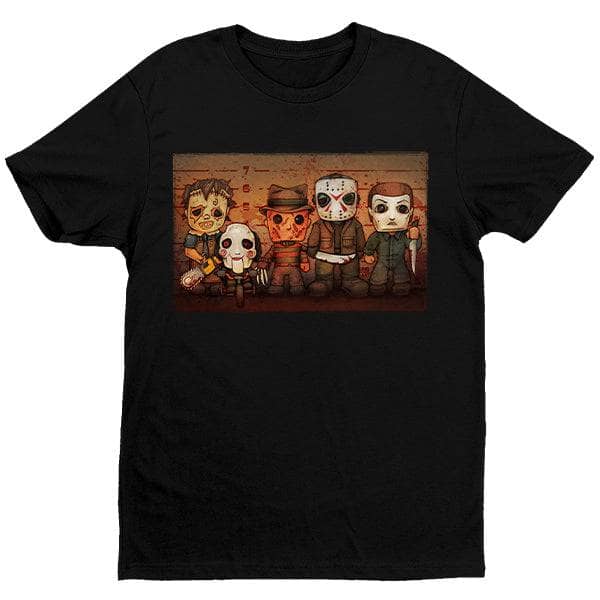Killer Line Up T-Shirt - Black - Get Down Art