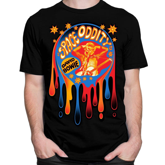 David Bowie Dripping Space Oddity T-Shirt - Black