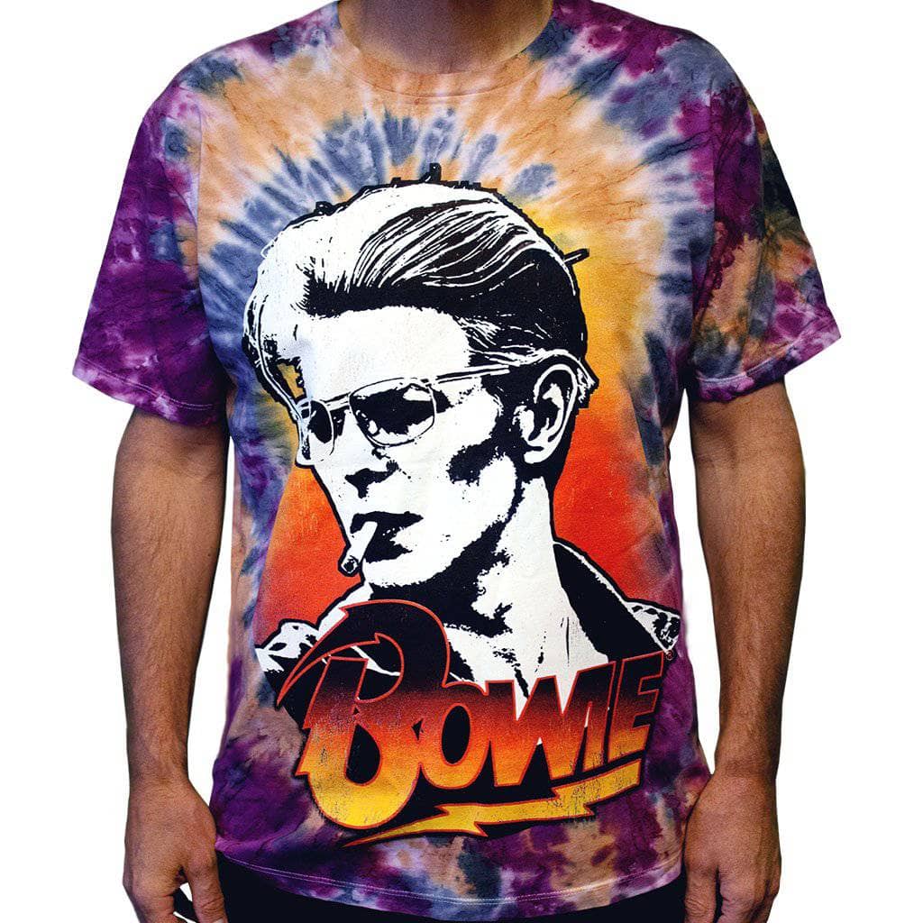 David Bowie Smokin T-Shirt - Tie Dye - Get Down Art