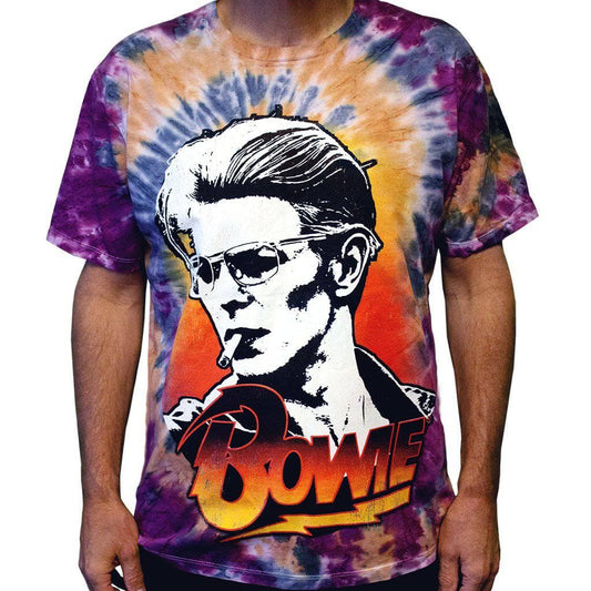 David Bowie Smokin T-Shirt - Tie Dye - Get Down Art