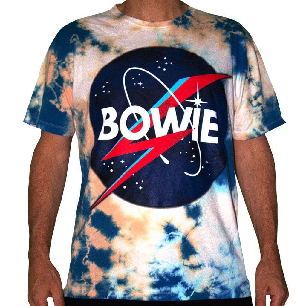 David Bowie Space Logo T-shirt - Tie Dye - Get Down Art