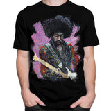Jimi Hendrix Painted T-Shirt - Black - Get Down Art