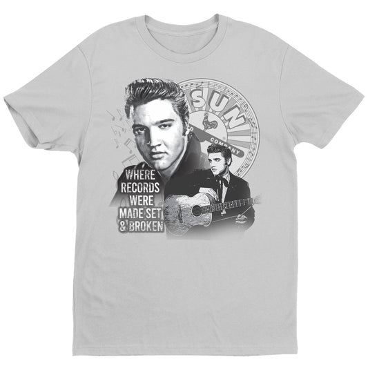 Elvis Records Were Made T-Shirt - Light Grey - Get Down Art