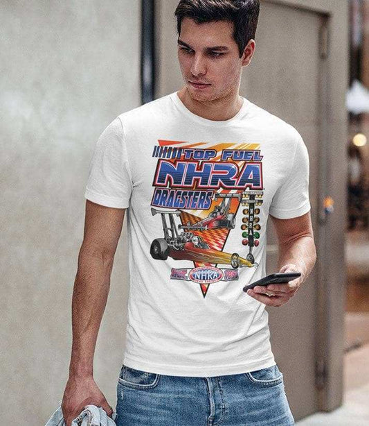 NHRA Double Dragsters T-Shirt - White - Get Down Art - Flyclothing LLC