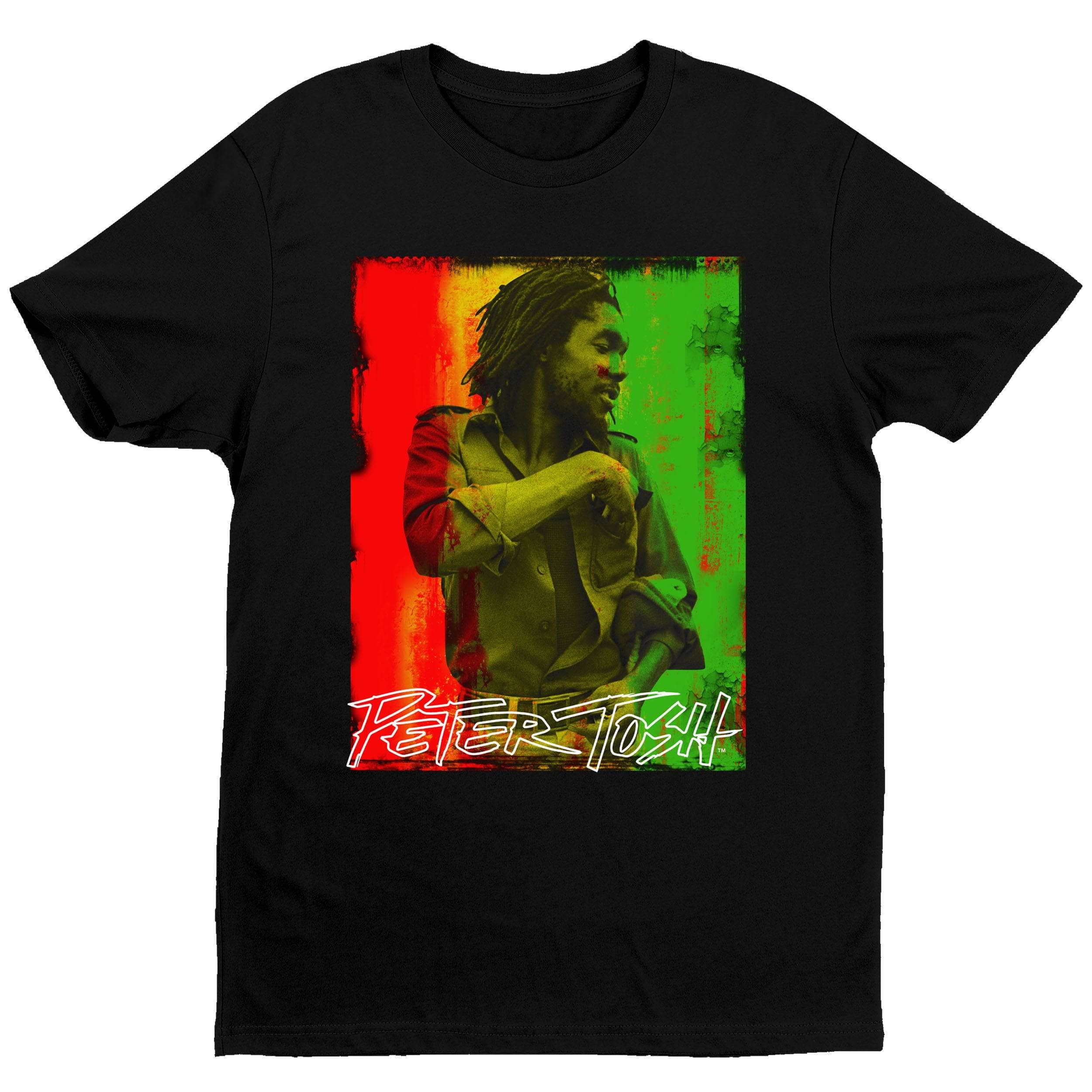 Peter Tosh Reggae Grunge T-Shirt - Black - Get Down Art